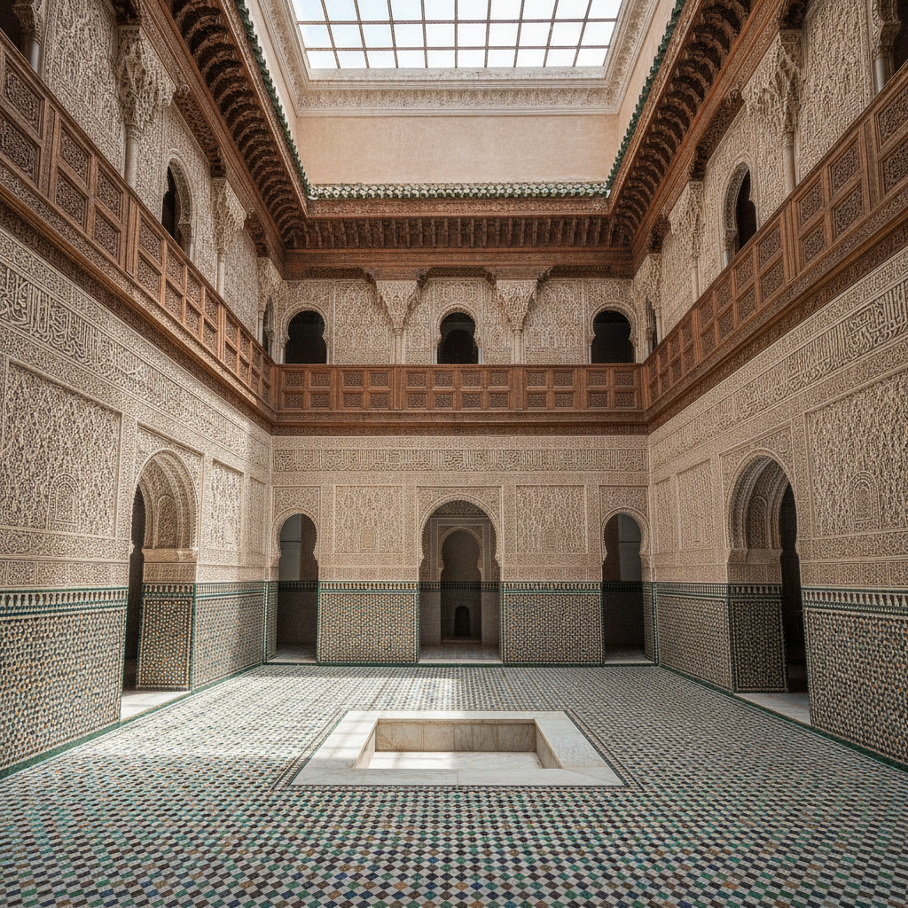 Fes Craft Heritage: The Al-Attarine Madrasa, the Nejjarine Fountain and Museum, the Funduq Carpenter Tradition, the Fes Pottery Blue Ceramic, and the Living Craft Guilds