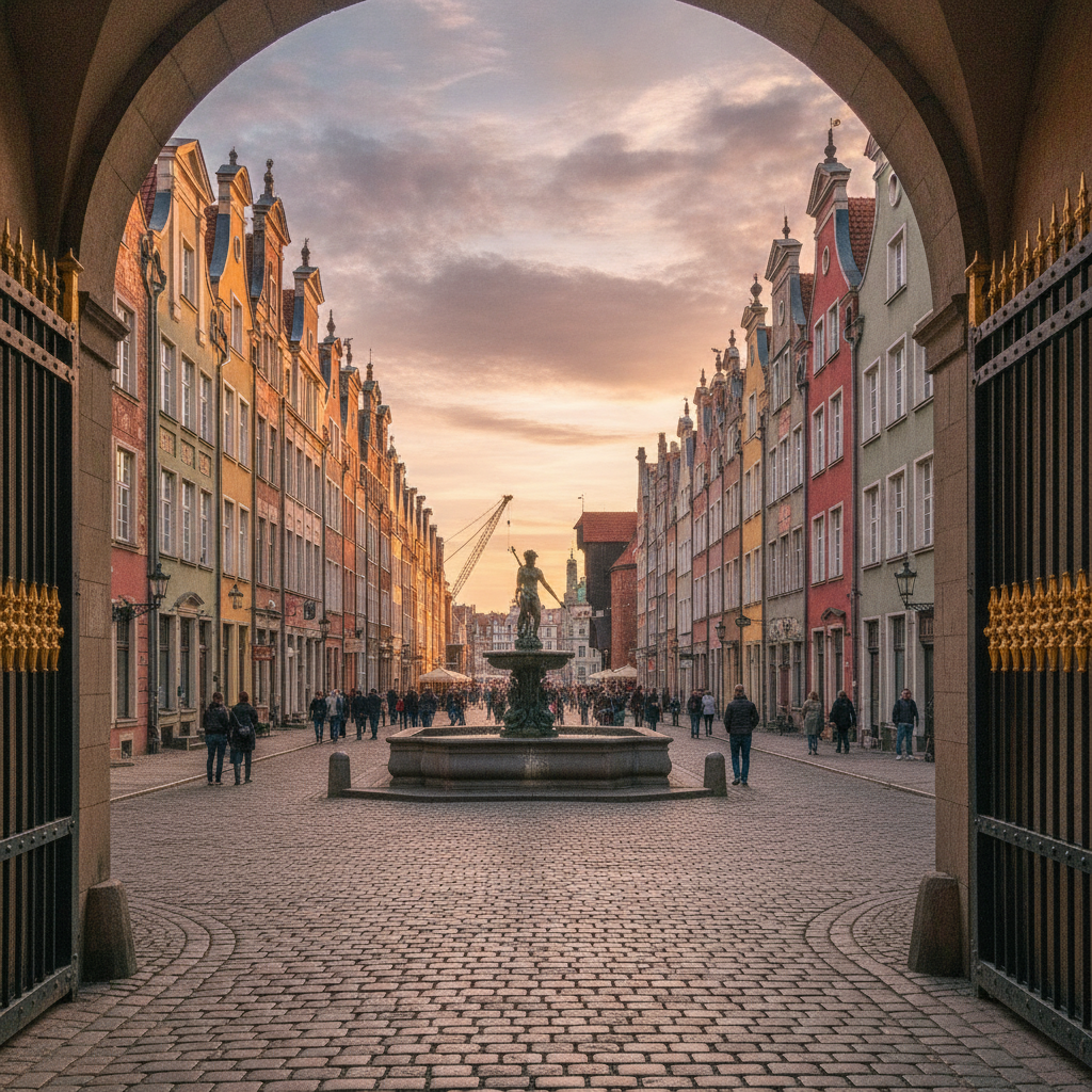 Gdańsk Long Lane & the Old Town — Neptune's Fountain, the Crane & Hanseatic Heritage