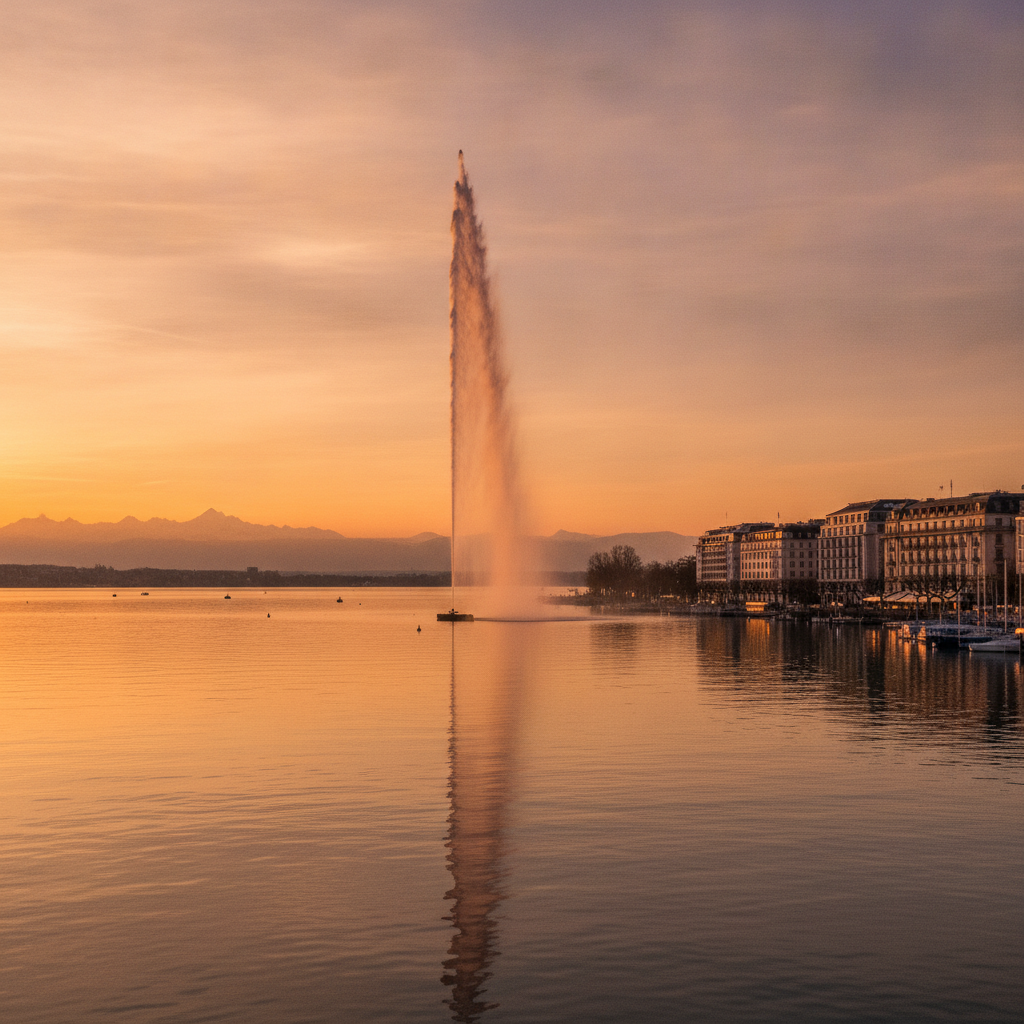 Geneva — the Jet d'Eau, the Old Town & Lake Geneva