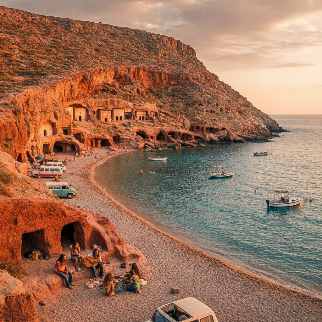 Heraklion South and East: Matala Hippie Cave Beach, Gortyna Roman Law Code Capital, Agios Nikolaos Elegant Lake Town, the Venetian Loggia Architecture, Ammoudara City Beach, and the 6-Day Crete Starting Circuit