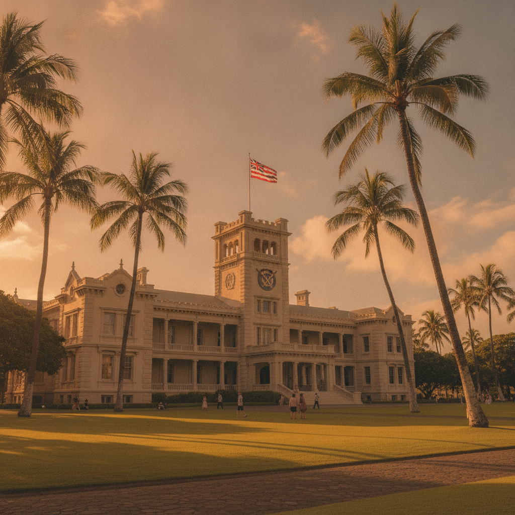 Honolulu: Iolani Palace (Hawaiian Kingdom overthrow 1893), Bishop Museum (Pacific natural and cultural history), Nuuanu Pali Lookout (Battle of Nuuanu 1795), Manoa Falls Rainforest Trail, Hanauma Bay Snorkeling Reserve, and Chinatown Asian Food Scene