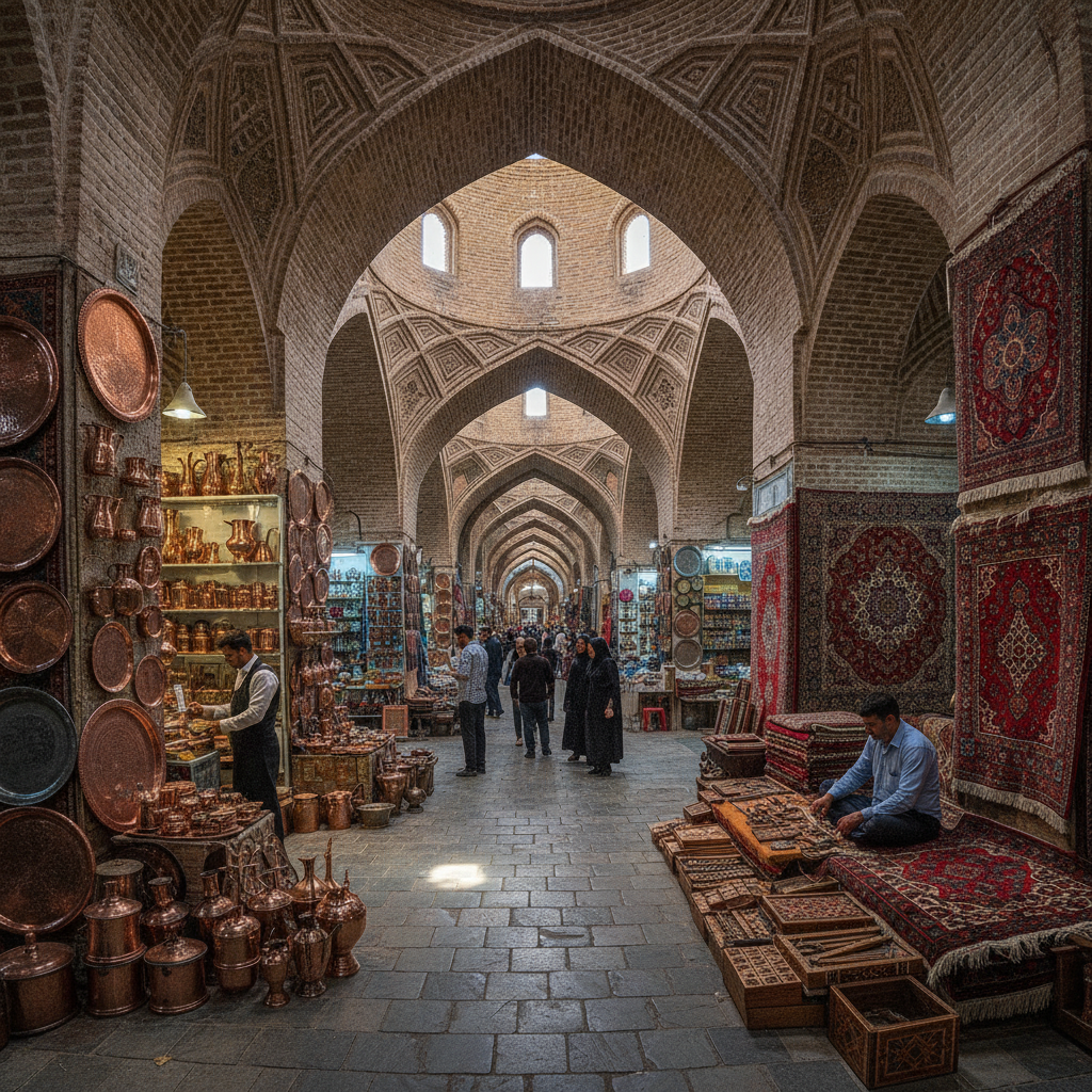 Isfahan Bazaar: The Grand Qaysariyeh Bazaar, the Copperware, the Khatam Marquetry, the Carpet, and the Most Historically Significant Single Persian Commercial Hub