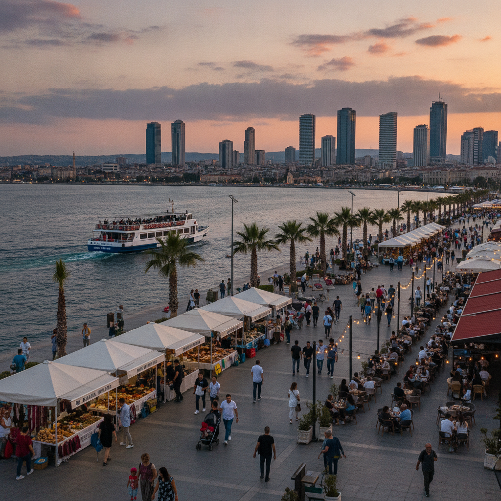 Izmir Neighborhoods: Karsiyaka Ferry Crossing and Promenade, the Izmir Agora Museum, Foca Ancient Phokaia and Seal Colony, Ottoman Greek Heritage Houses, and the Izmir Bay Urban Circuit