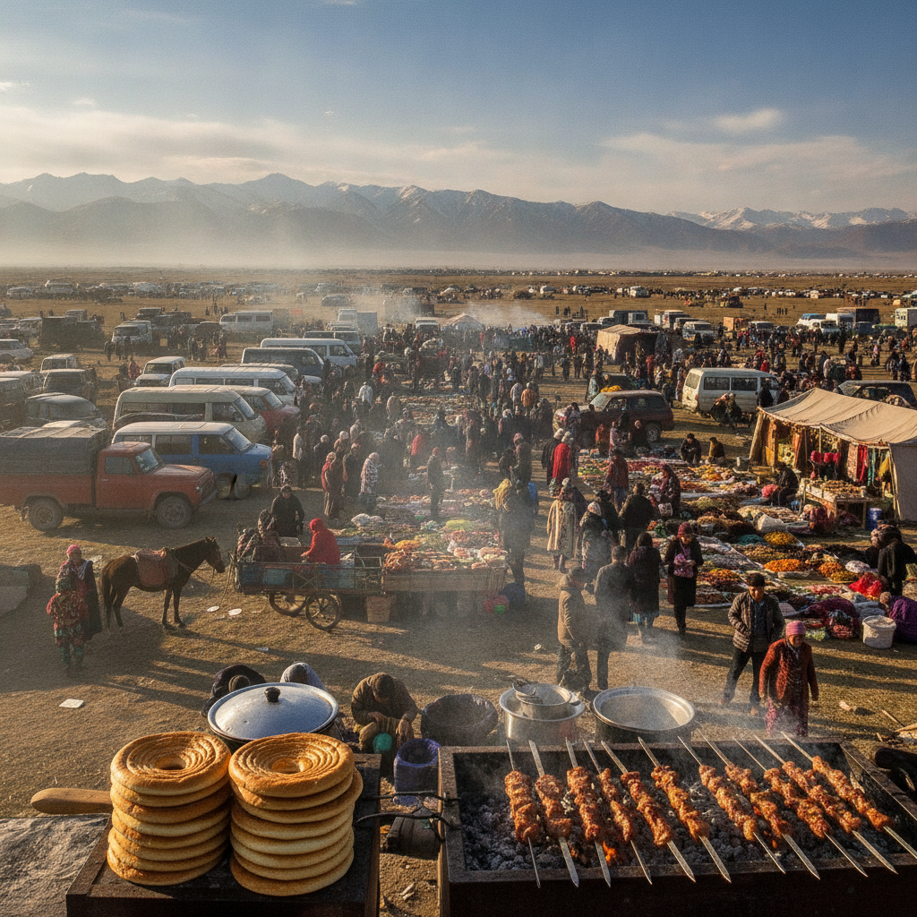 Kochkor Traditional Market and Community Life