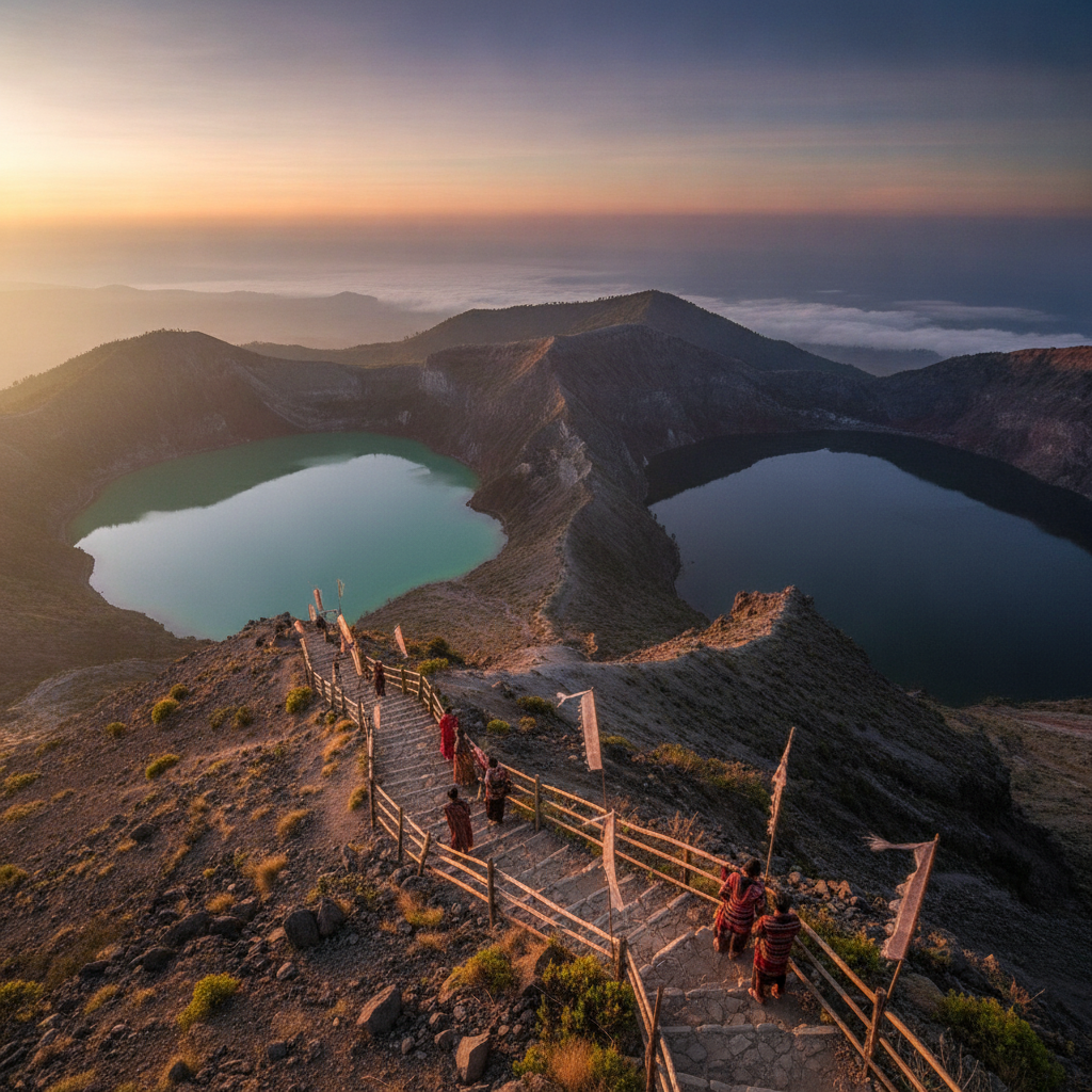 Komodo's Wider World: Kelimutu's Three-Colour Volcanic Soul Lakes, Wae Rebo's Conical 5-Floor Village Houses & Phinisi Liveaboard Bugis Crew
