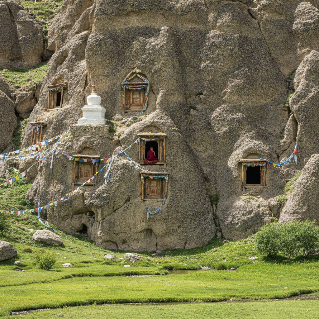 The 42 Meditation Caves Where Padmasambhava Subdued Tibet's Spirit World, the Yak-Hair Tent That Waterproofs Itself in Rain & Why the Kathmandu-to-Lhasa Overland Circuit Is the Most Complete Himalayan Experience