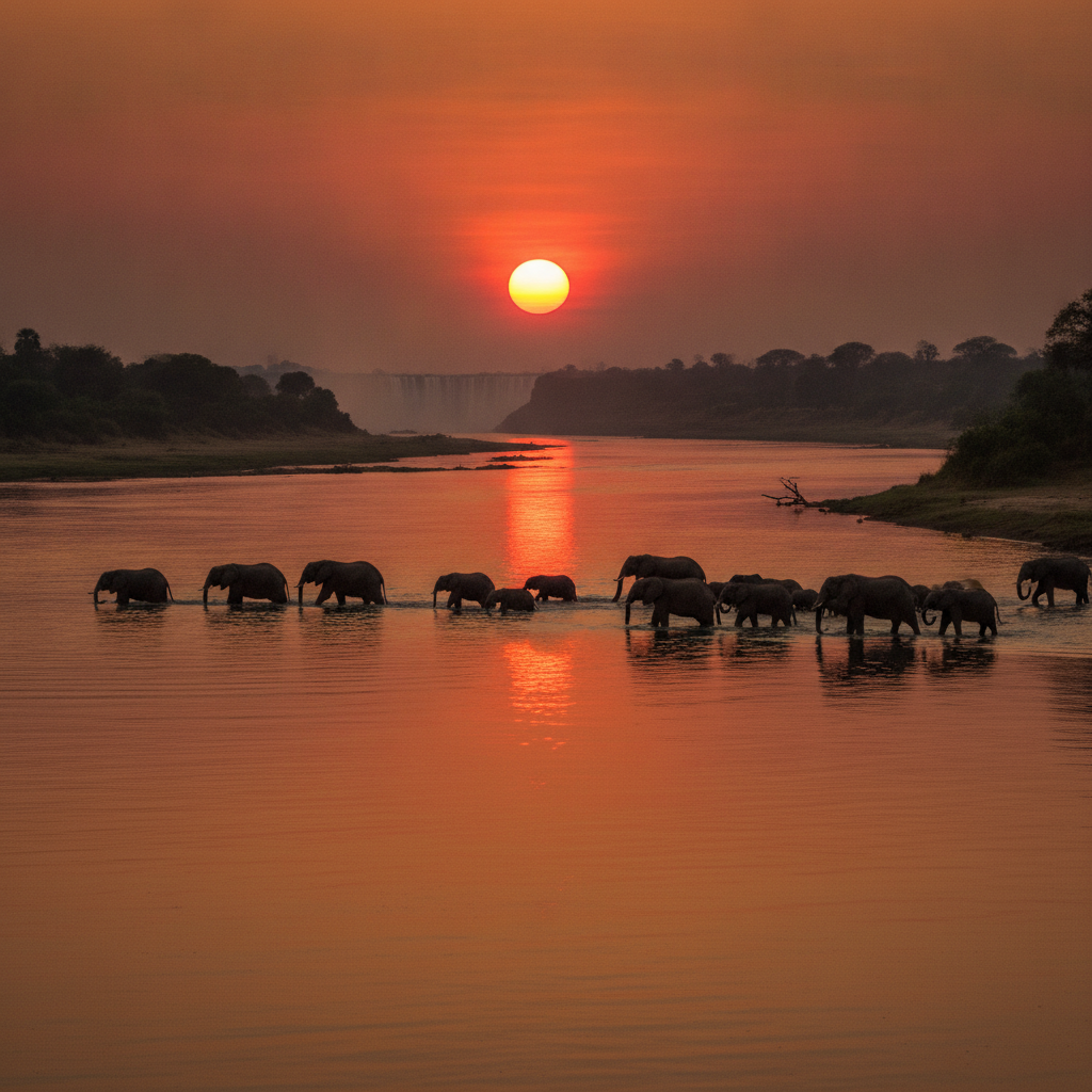 Mosi-oa-Tunya National Park & Zambezi River Wildlife