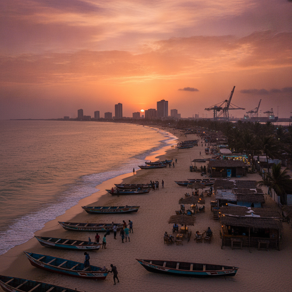 Lomé Beach: Atlantic Surf, Fishing Pirogues & Sunset Bars