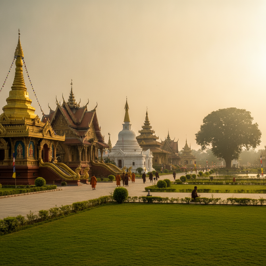 Lumbini Sacred Garden & Buddha's Birthplace Walk