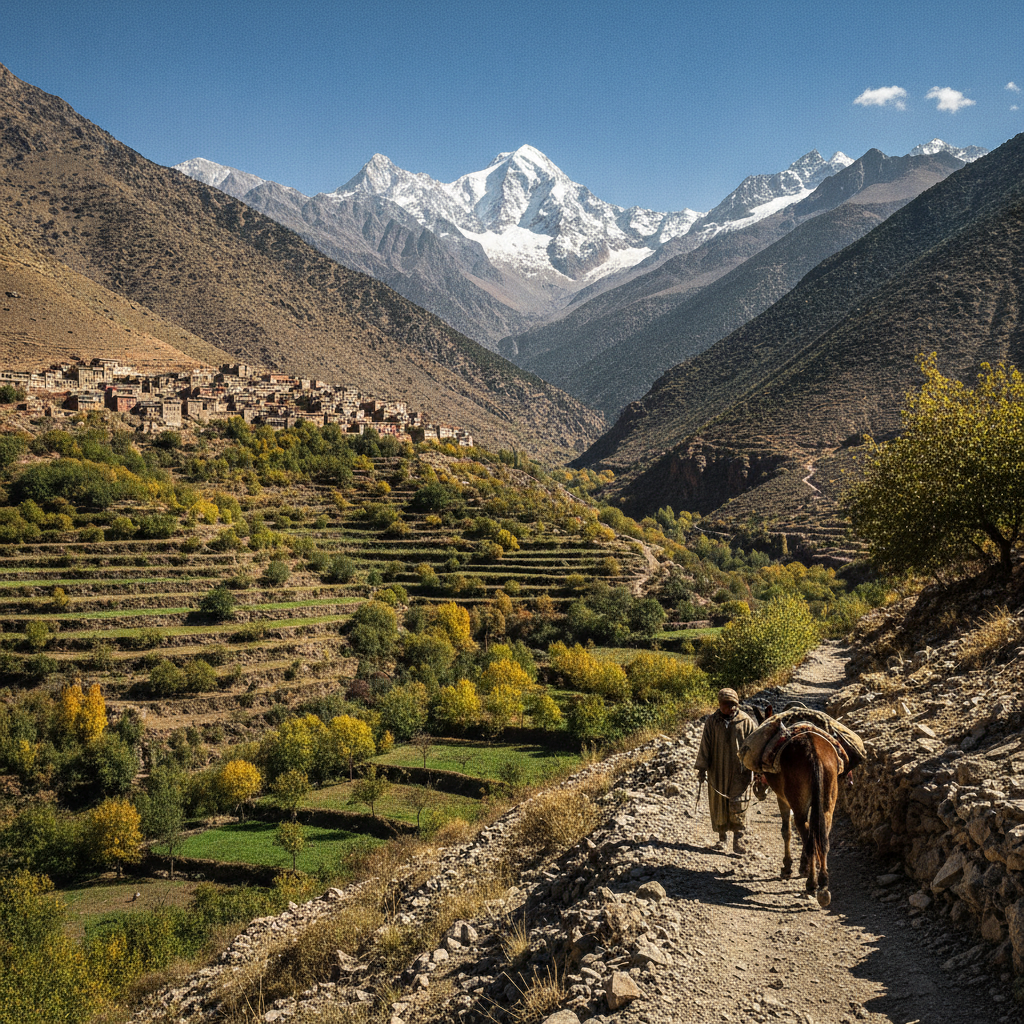 Atlas Mountains Day Trip: Imlil Village Gateway, the Toubkal National Park, the Ourika Valley Berber Villages, the Setti Fatma Waterfall, and the High Atlas Cultural Landscape