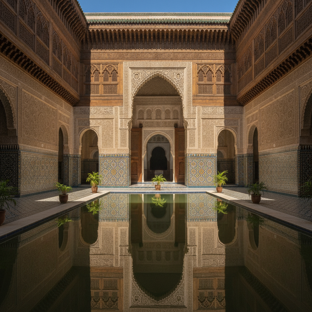 Marrakech Medina Craft and Heritage: The Ben Youssef Madrasa, the Tanneries, the Dar Si Said Museum, the Mouassine Fountain District, and the Living Medina Craft Tradition