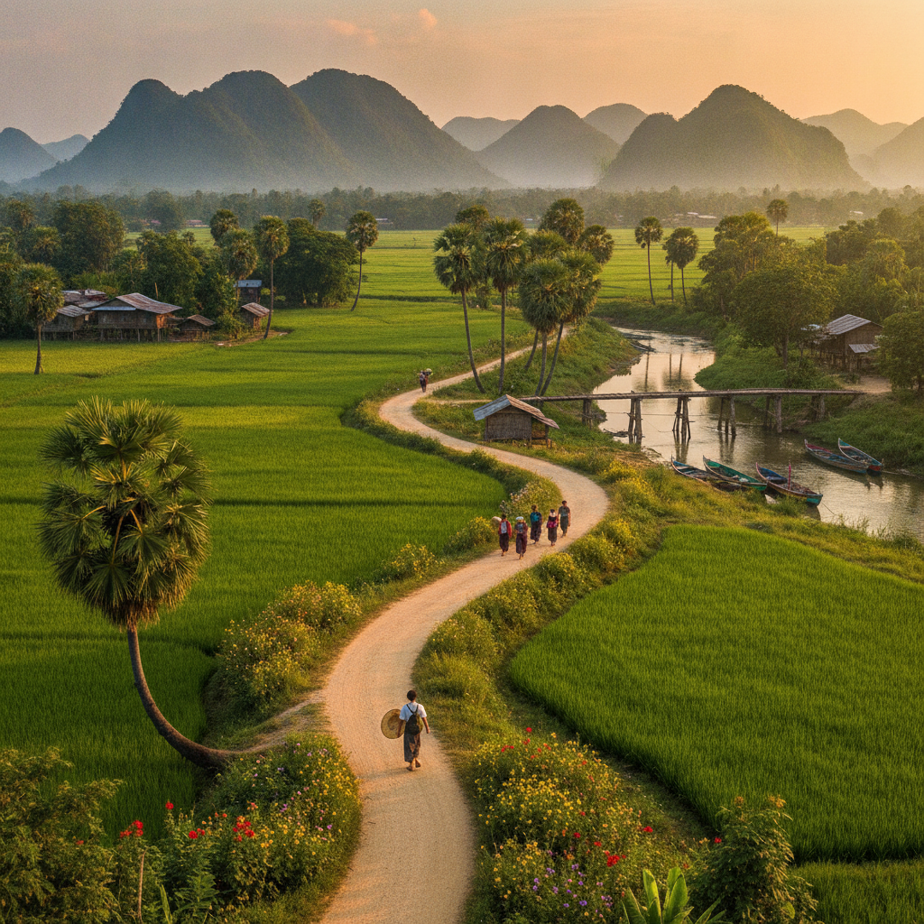 Mawlamyine Mon State Countryside Walk