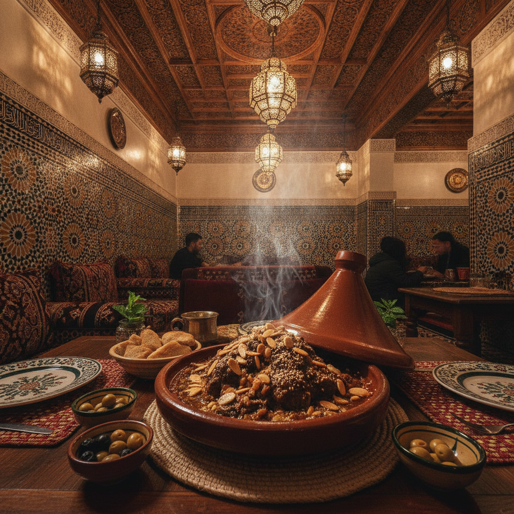 Meknes Food: The Mechoui Whole-Roast Lamb, the Mrouzia Sweet Lamb Tagine, the Meknes Bastilla, the Medina Restaurant Tradition, and the Meknes Regional Cuisine Character