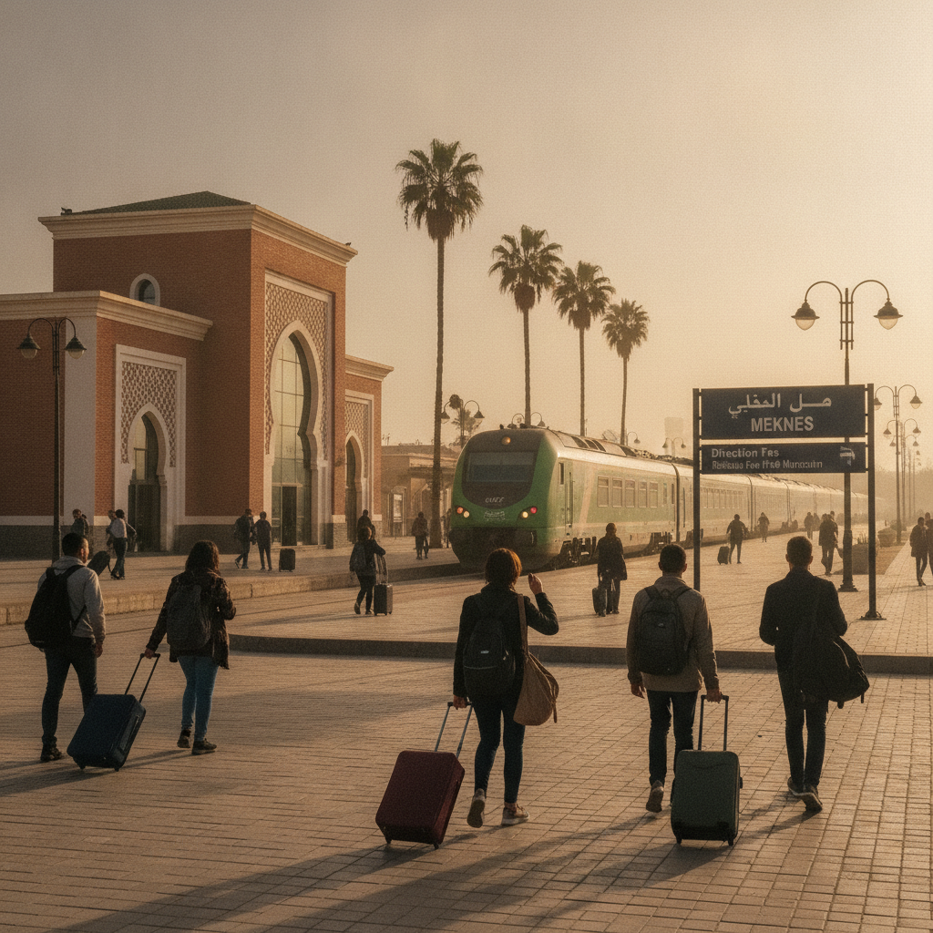 Meknes Practical: Train from Fes and Rabat, the Medina Riad Accommodation, the Optimal 2-Day Circuit, the Morocco Imperial Cities Grand Tour, and the Departure Summary