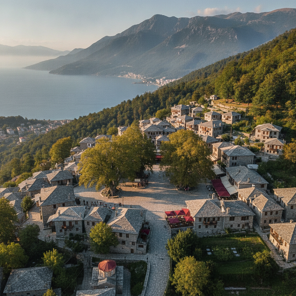 Meteora Region and Context: Mount Athos Hesychast Tradition, Kalabaka Byzantine Cathedral, Trikala Thessalian City, Pelion Mythological Mountains, Thessaly Region Overview, and the Wider Greece Connection
