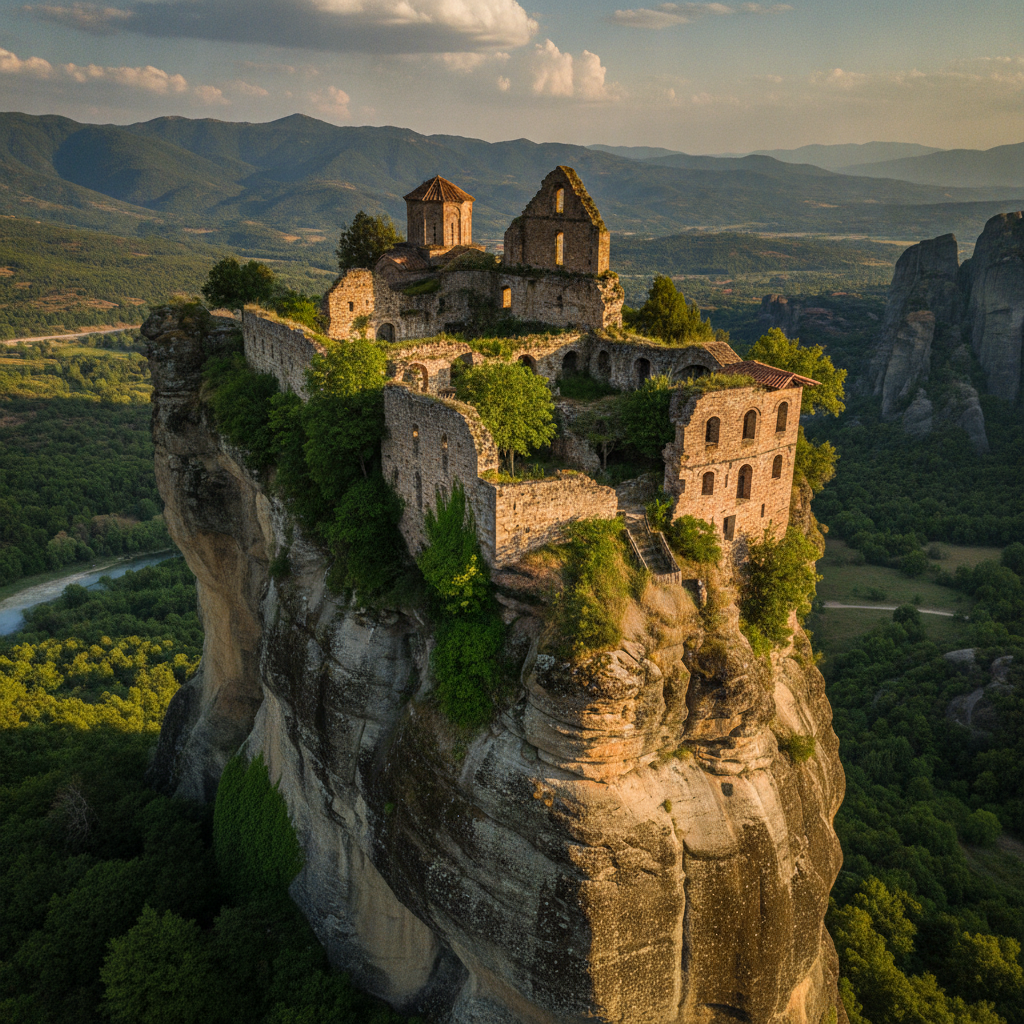 Meteora History: Theopetra Prehistoric Cave, 9th Century Hermit Settlement, 14th-16th Century Golden Age, Monastery Decline and Abandoned Ruins, UNESCO Status, and Kastraki Village