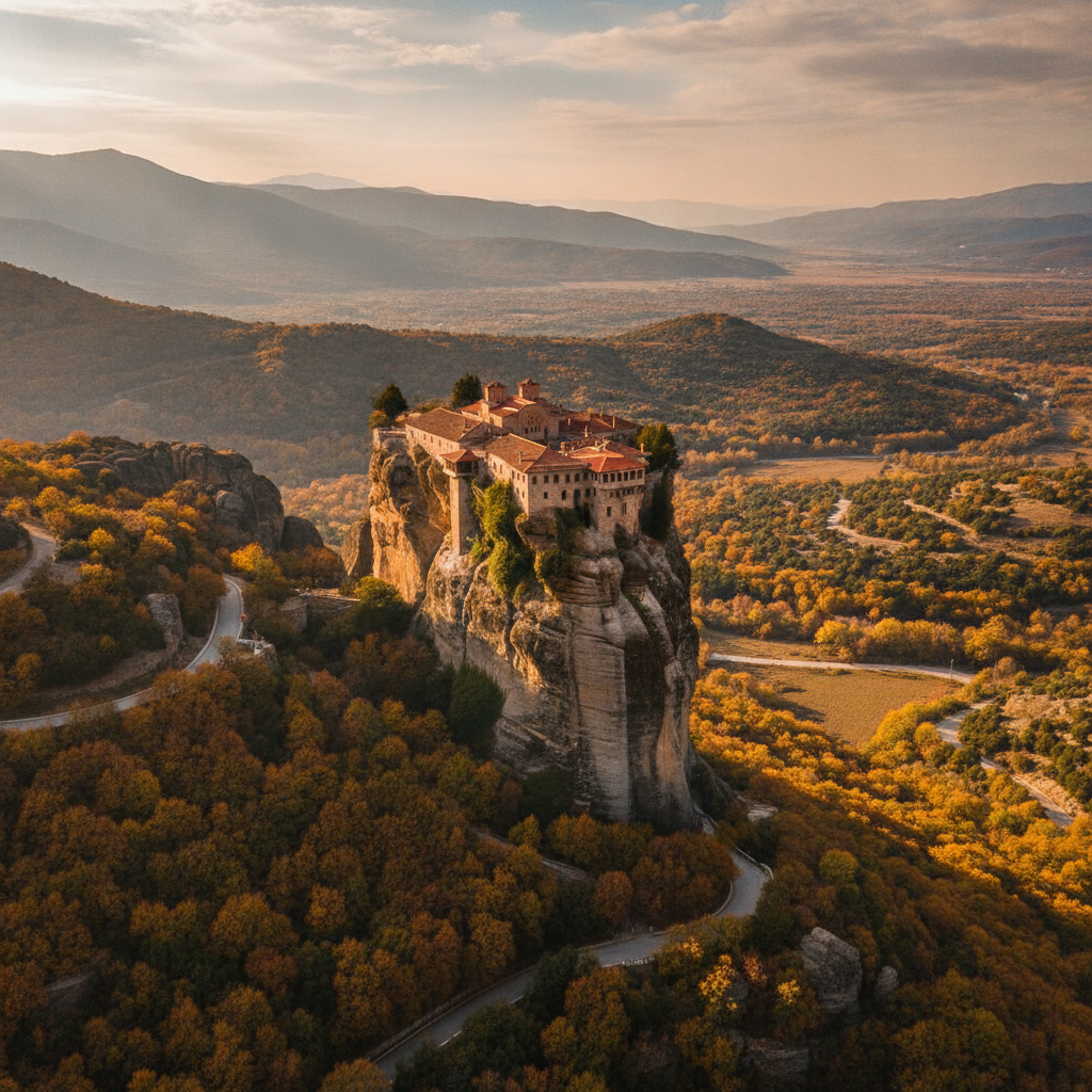 Meteora Seasonal Guide and Farewell: Winter Snow Monasteries, Spring Wildflower Bloom, Autumn Harvest, Pindus Mountain Backdrop, Photography Seasonal Calendar, and the Invitation to Return