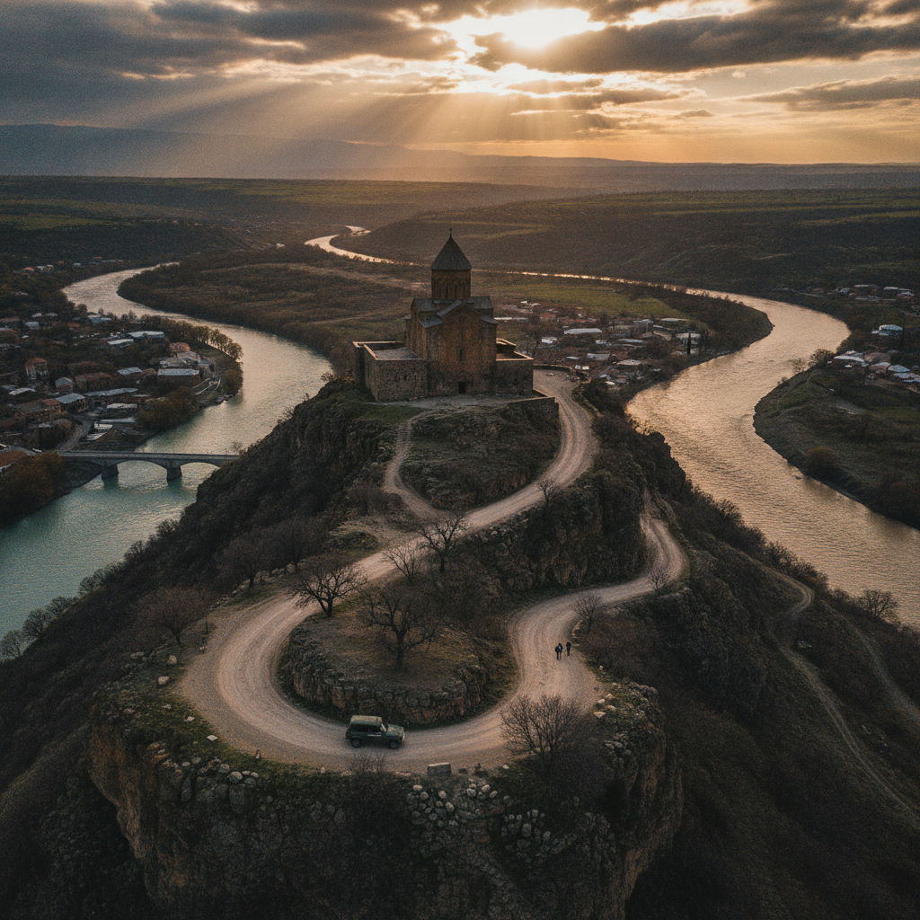Jvari Monastery Confluence of Rivers Viewpoint