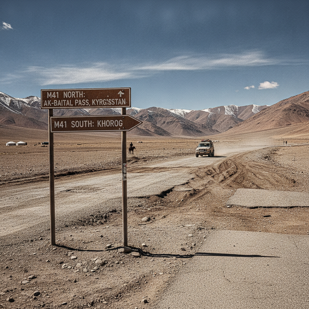 Pamir Highway M41 High Altitude Drive