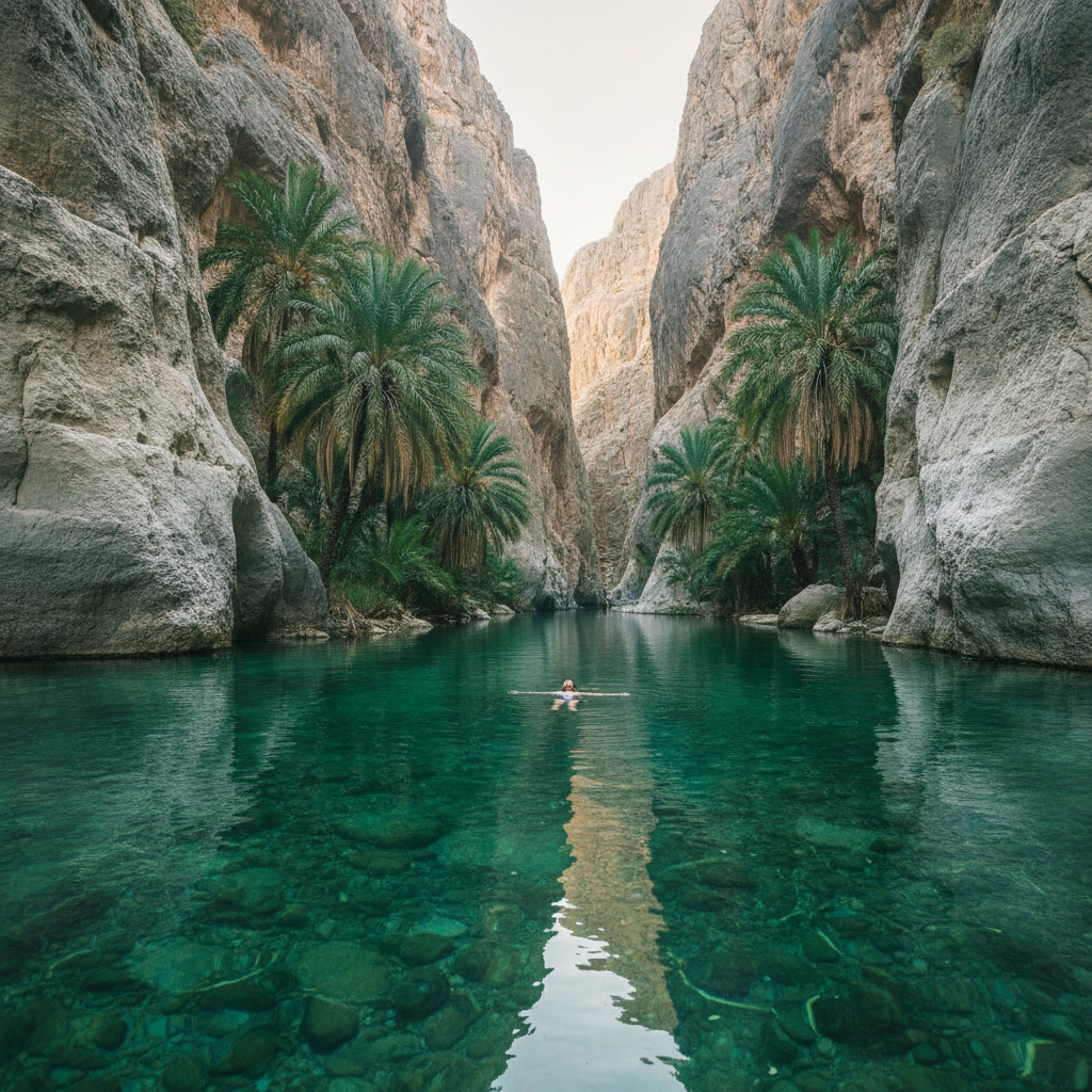 Muscat Outdoors: Wadi Shab's Hidden Cave Pool, Dolphin Pods & World-Class Limestone Climbing