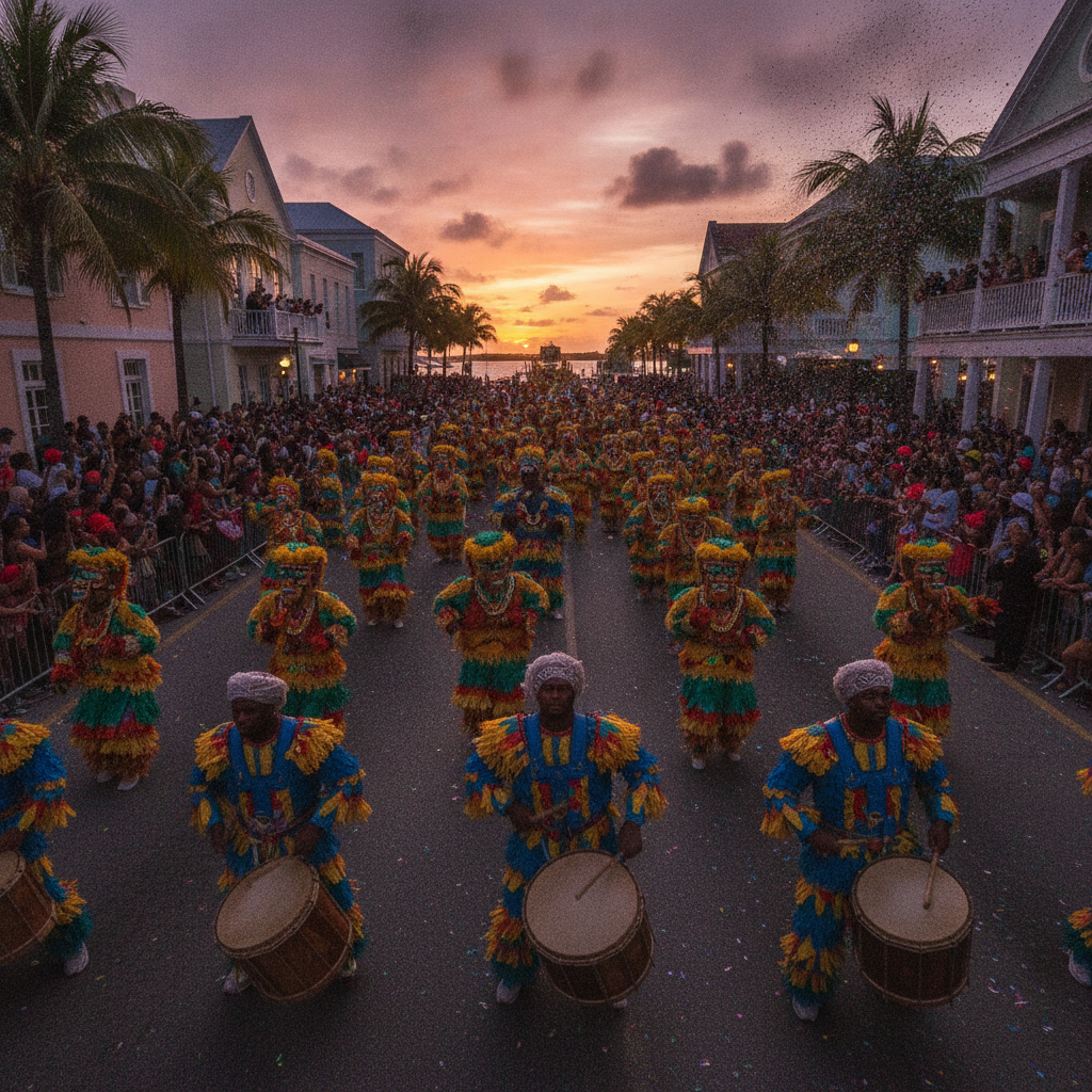 Nassau Culture and Economy: Junkanoo African Roots, Rake and Scrape Music, the Goombay Festival, Nassau Finance, and Tax-Free Real Estate