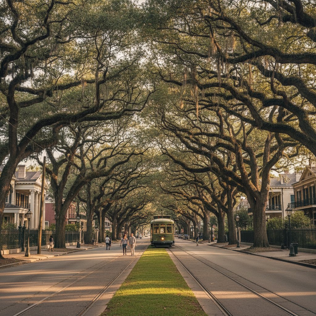 Garden District Mansions, St. Charles Streetcar & Uptown Life