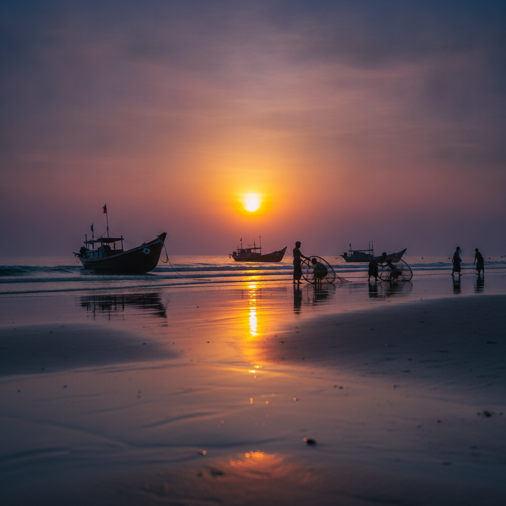 Ngapali Beach Sunrise & Shore Walk