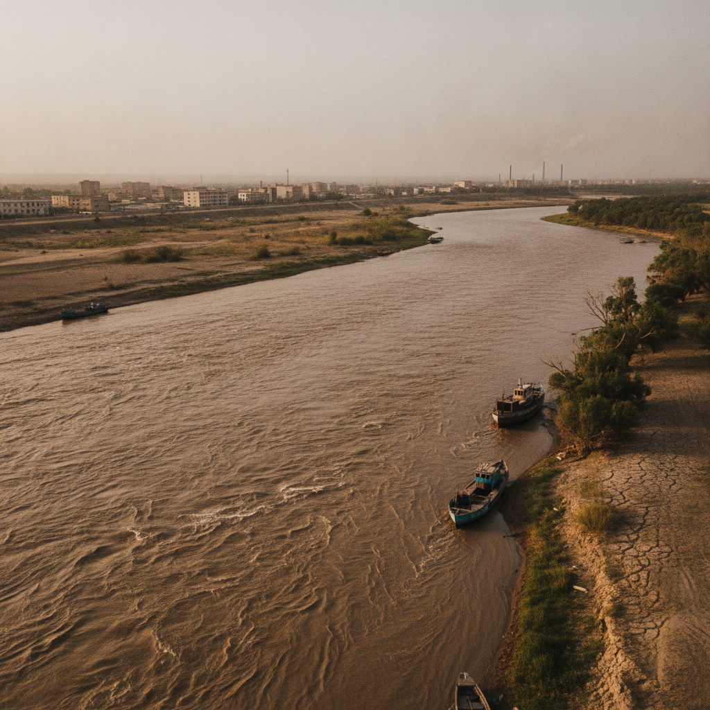 Nukus Amu Darya River Delta Wetlands