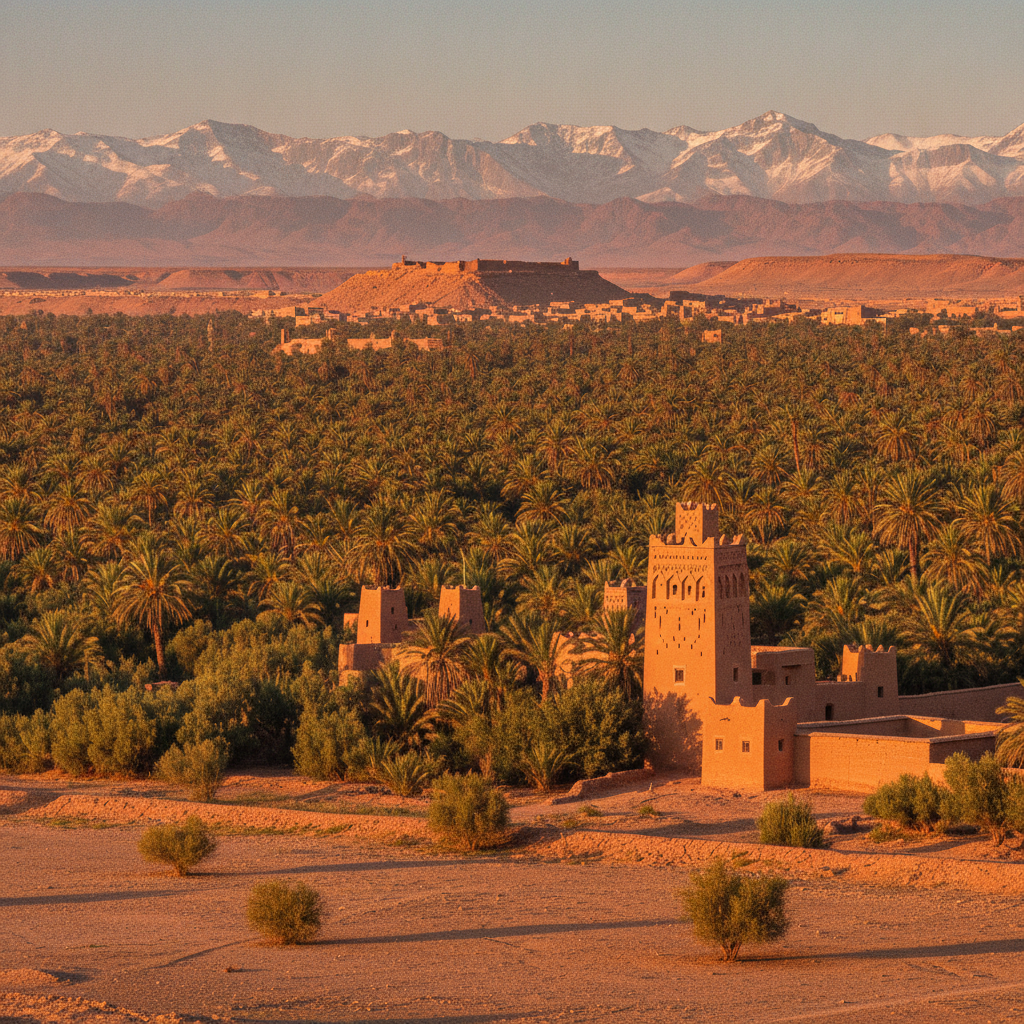 Ouarzazate North: Skoura Palm Oasis, the Dades Valley Rose Festival, Kelaat M'Gouna, the Tichka Pass, and the High Atlas Crossing