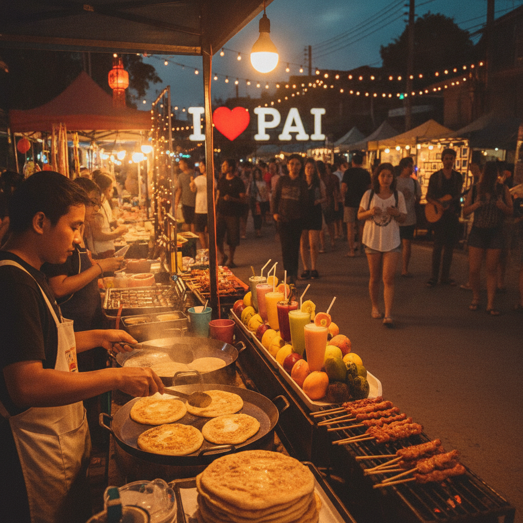 Pai Walking Street & Night Market Walk