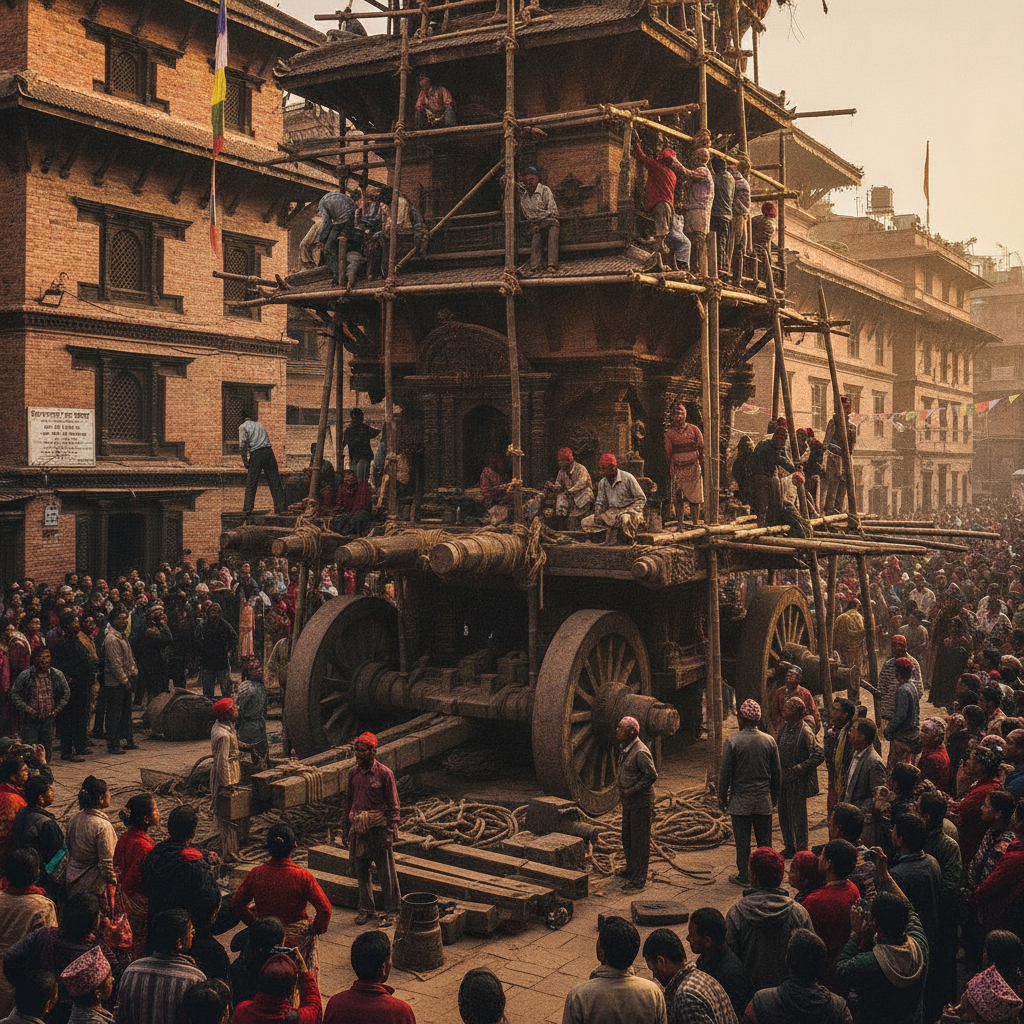 Patan Rato Machhindranath Chariot Festival Walk