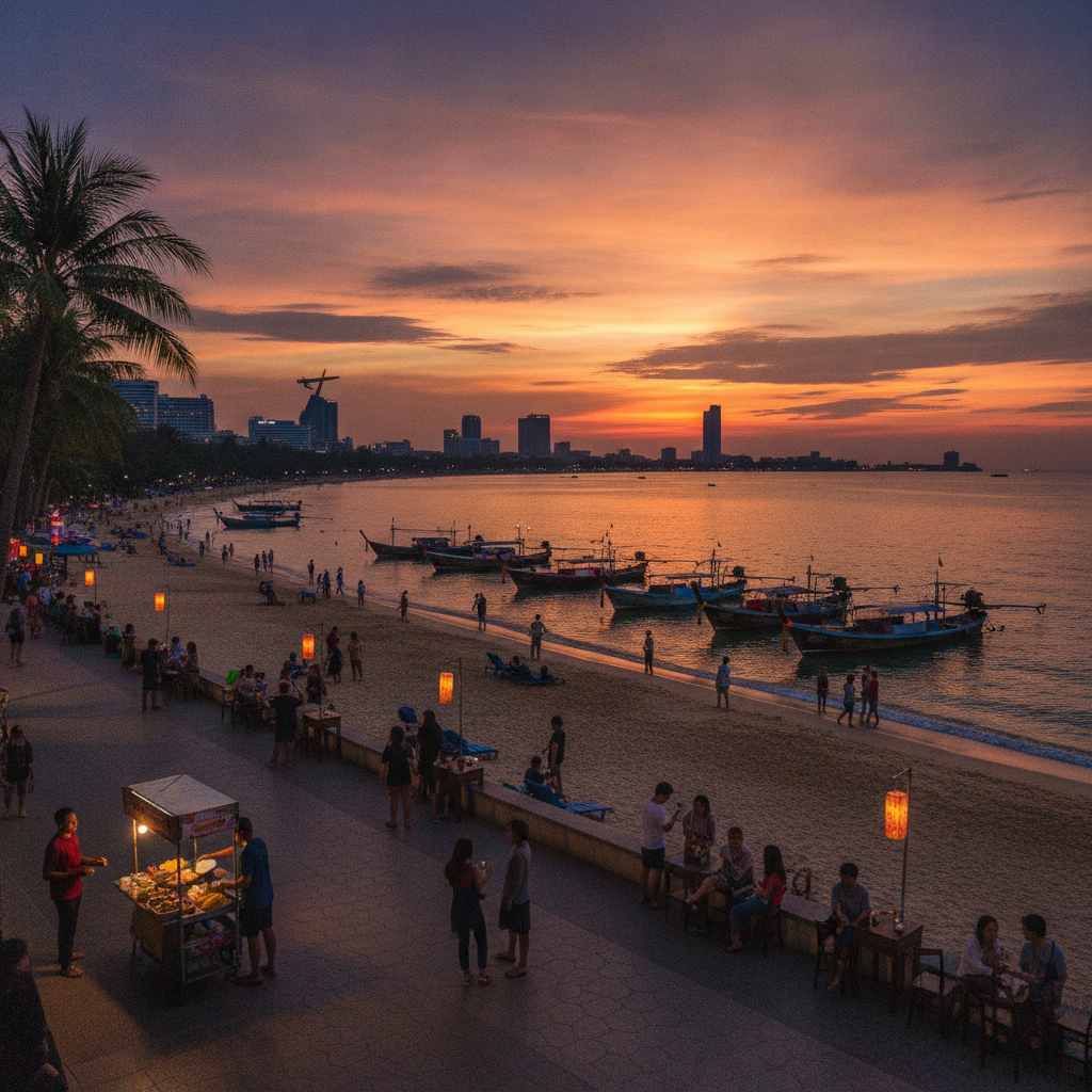 Pattaya Beach & Waterfront Walk