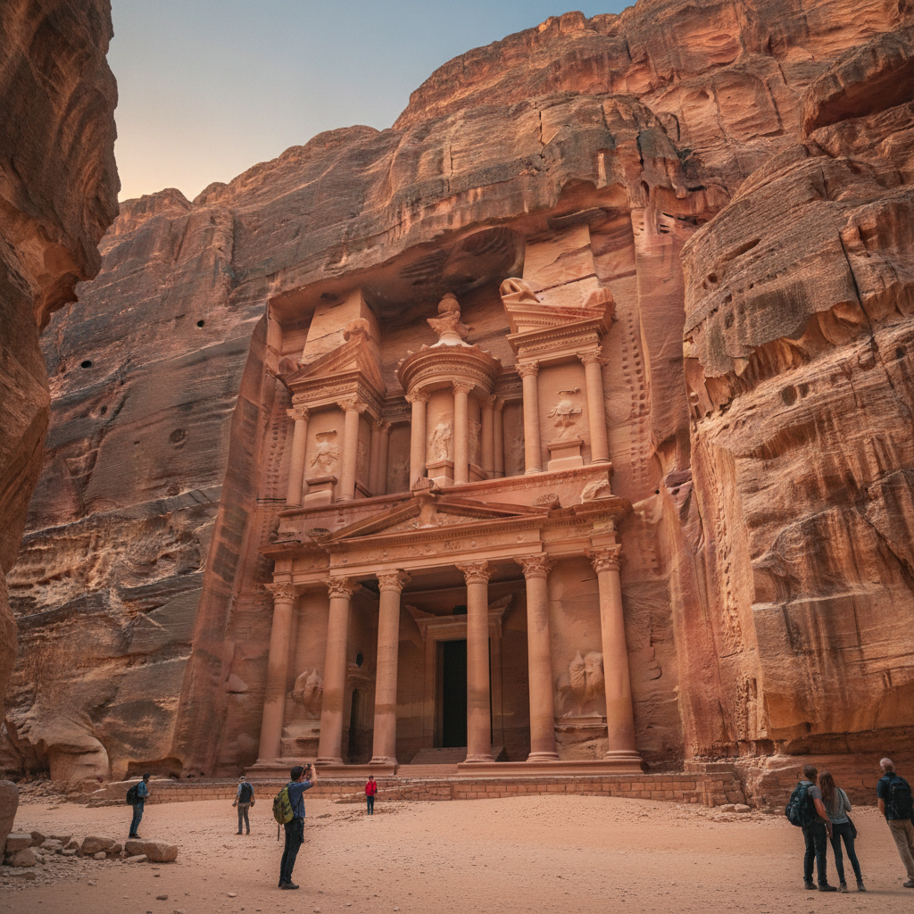 Petra Essential: The Siq Canyon, the Treasury Al-Khazneh, the Street of Facades, the High Place of Sacrifice, the Monastery Ad-Deir, and the Nabataean Capital