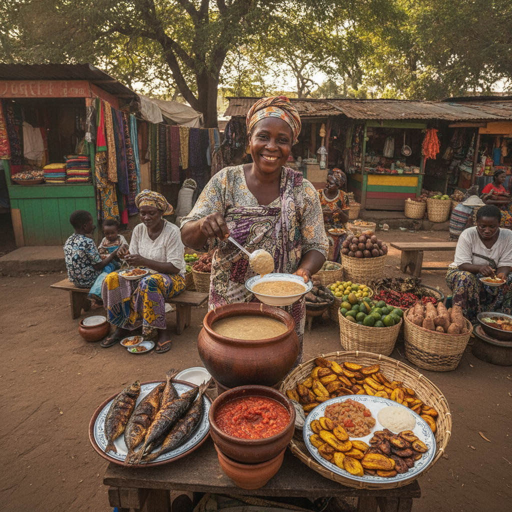 Porto-Novo's Market Food: Akasan, Grilled Fish & Beninese Flavours
