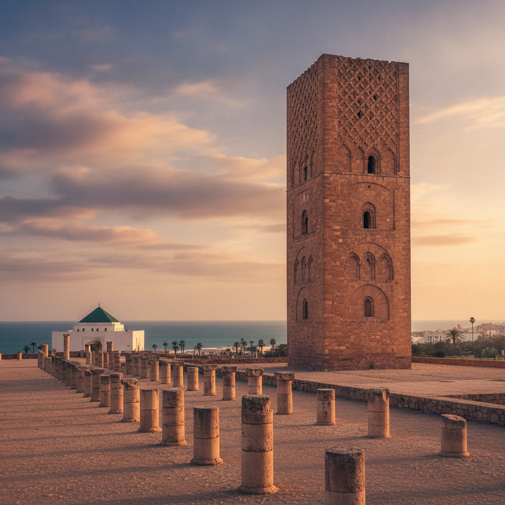 Rabat Essential: The Hassan Tower, the Mohammed V Mausoleum, the Chellah Necropolis, the Kasbah of the Oudaias, the Royal Palace, and the Moroccan Capital Character