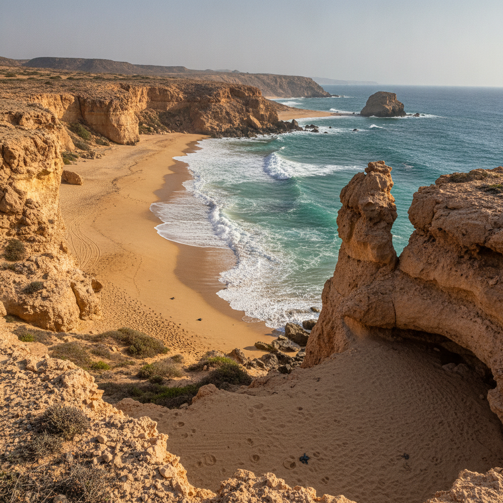 Salalah Nature: The Fazayah Beach, the Khor Kharfot, the Jebel Samhan Nature Reserve, and the Most Dramatically Wild Single Omani Coast