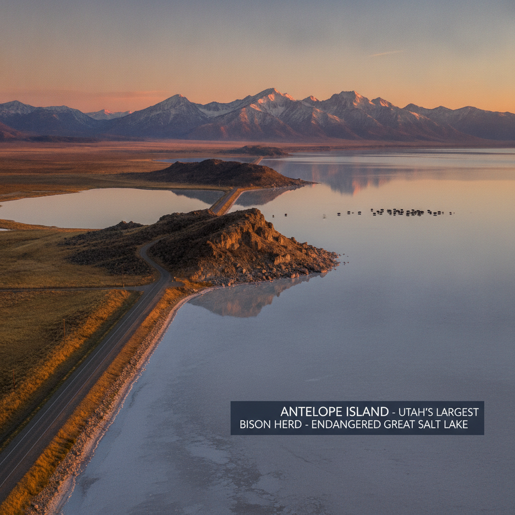 Salt Lake City R4: Bonneville Salt Flats (46,000ha flattest large surface earth, Speed Week SCTA September, salt flats shrinking 40% since 1950 potash mining Intrepid, Wendover Nevada casinos dry Utah), Antelope Island (39km 700 bison 1893 first conservation attempt, pronghorn 95km/h fastest Western Hemisphere, brine fly billions per hectare Great Basin Shoshone food, 1.5M Wilsons phalaropes 85% world population August-September), Ski resorts (Alta 1939 ski-only no snowboards since 1994 1400cm/year 500 inches most challenging expert terrain, Snowbird aerial tram 10min Hidden Peak 11000ft 125 passengers, Park City Mountain largest US 7300 acres 2015 merger, Deer Valley most upscale valet ski parking top ranked US), Moab (5000 residents 3M visitors/year, Slickrock Bike Trail 1980s 35 degree slopes friction sandstone, Dead Horse Point 16km descent, Canyons MAZE most remote continental US 3-5 days 4WD), Architecture (Utah State Capitol 1916 copper dome 97m Richard Kletting, Cathedral Madeleine 1909 Gothic Revival finest High Victorian Gothic west Mississippi, Vivint Arena USD 28.5M naming rights 10 years, 2002 figure skating venue), Hiking (Cottonwood Canyons 20-40min to trailheads, Timpanogos 3582m 40,000 hikers/year, Timpanogos Cave 244m elevation gain stalactites helictites, Red Butte Garden summer concerts).