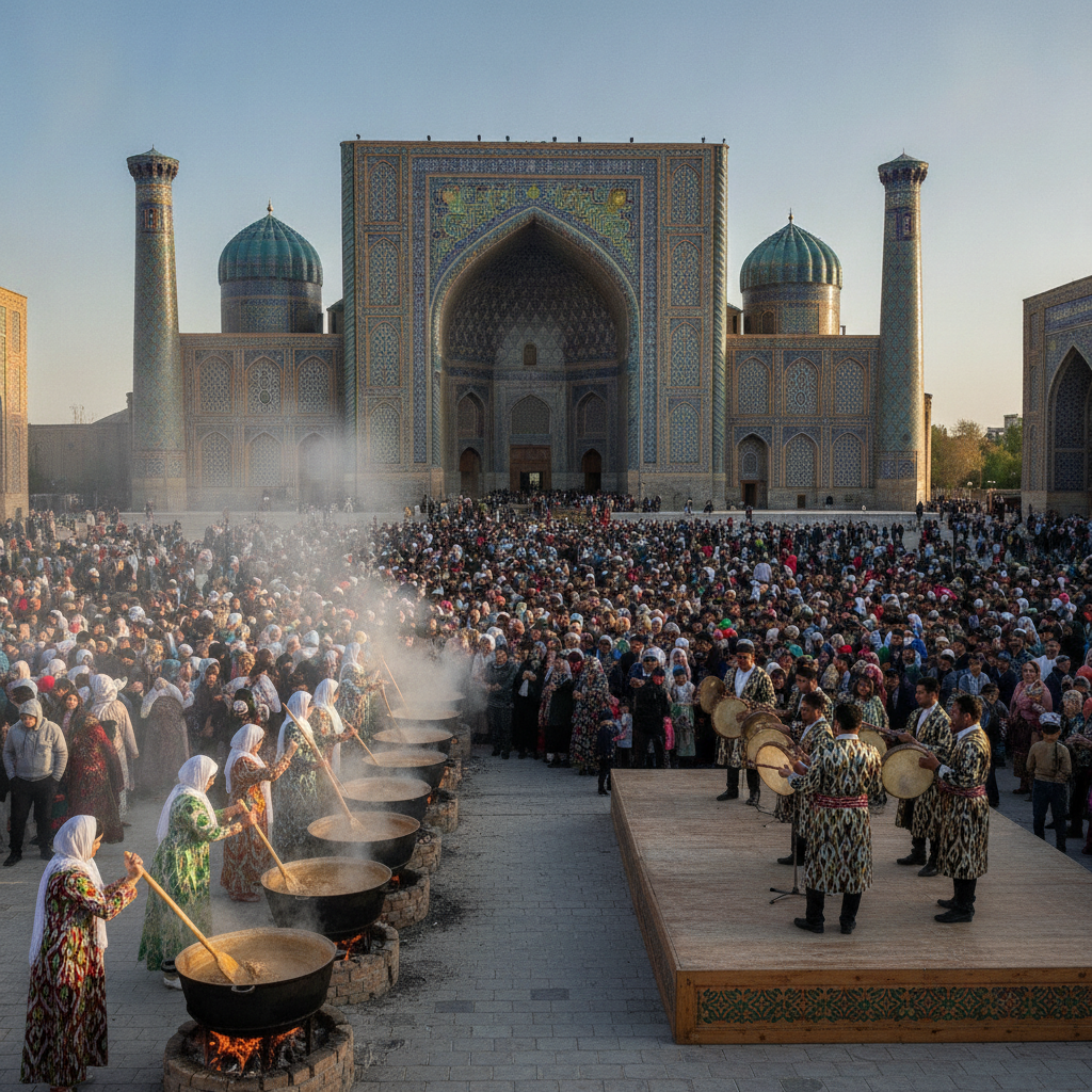The 313 CE Sogdian Letters Found in a Dunhuang Watchtower as the World's Oldest Dated Paper Documents, the 2022 SCO Summit With Putin Xi and Modi at the New Samarkand Congress Center & Navruz Sumalak Cooked for 24 Hours in Communal Cauldrons