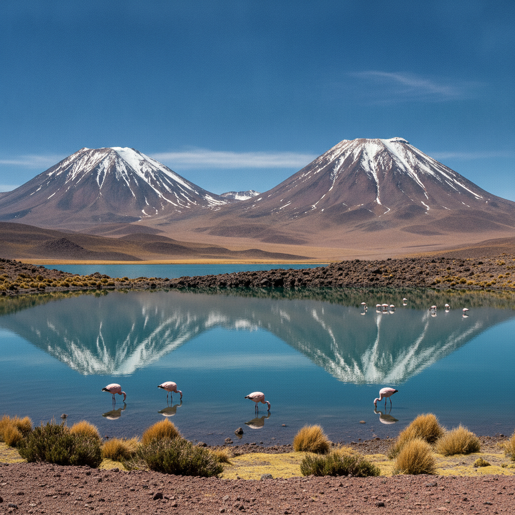 Altiplano Lagoons: Lagunas Miscanti and Miñiques, the 4300-Meter Andes Scenery, and the Atacama Altiplano Wildlife