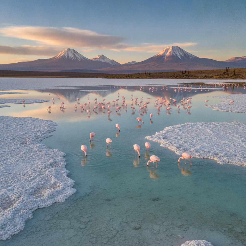 Salar de Atacama: The Flamingo Lagoons, the Lithium Brine Fields, Laguna Chaxa, and the World's Most Mineral-Rich Salt Flat