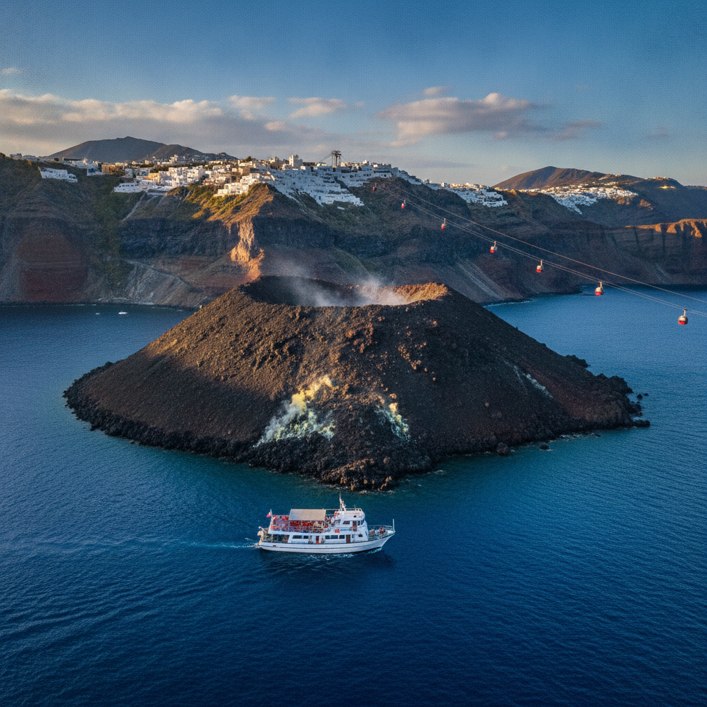 Santorini Caldera Boat Tour — the Volcano, Hot Springs & Thirasia Island