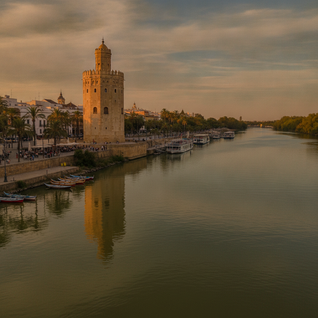 Guadalquivir River, Torre del Oro & Seville's Waterfront
