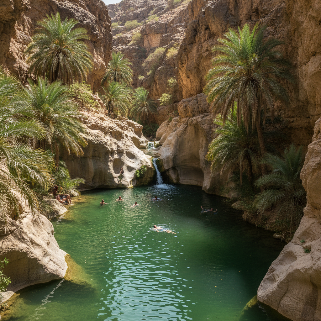 Wadi Shab Swimming and Canyon Trek