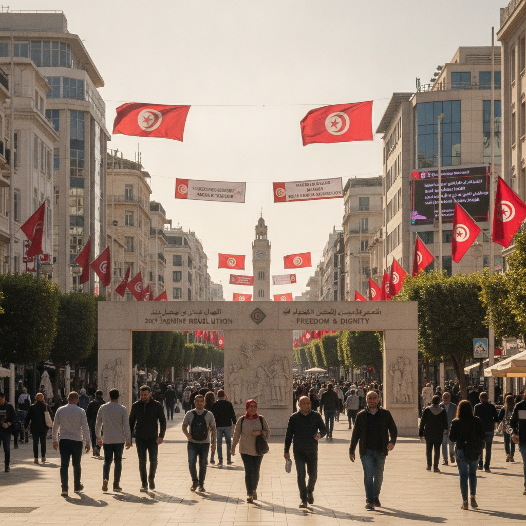 Tunis Modern History: The Arab Spring Jasmine Revolution, the Ben Ali Regime, the Bourguiba Legacy, the Transitional Democracy, and Contemporary Tunisia