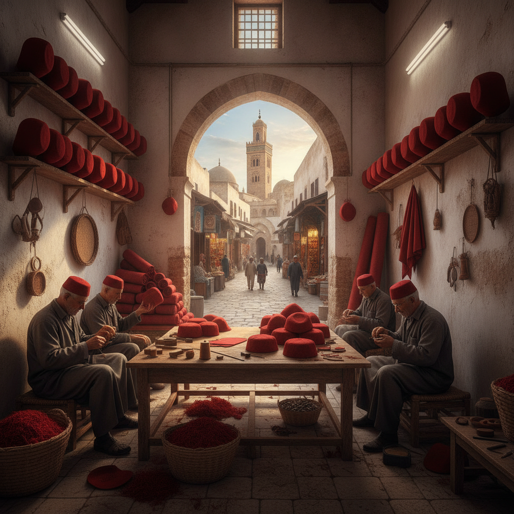 Tunis Craft and Market: The Souk Chechia Hat Makers, the Jasmine Tradition, the Olive Oil Culture, the Hafsia Jewish Quarter, and the Medina Food Market