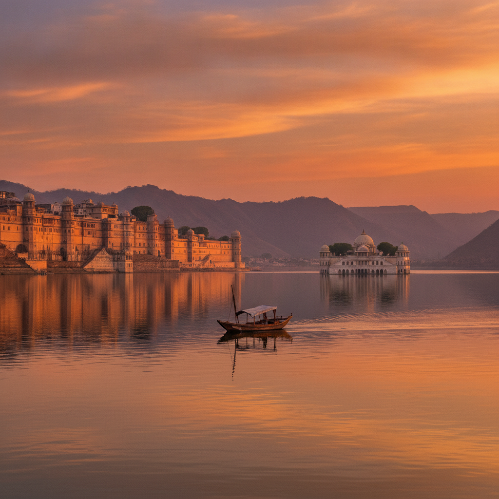 Udaipur Essentials: Lake Pichola at Sunset, James Bond's Floating Palace Hotel & 400 Years of Mewar Architecture