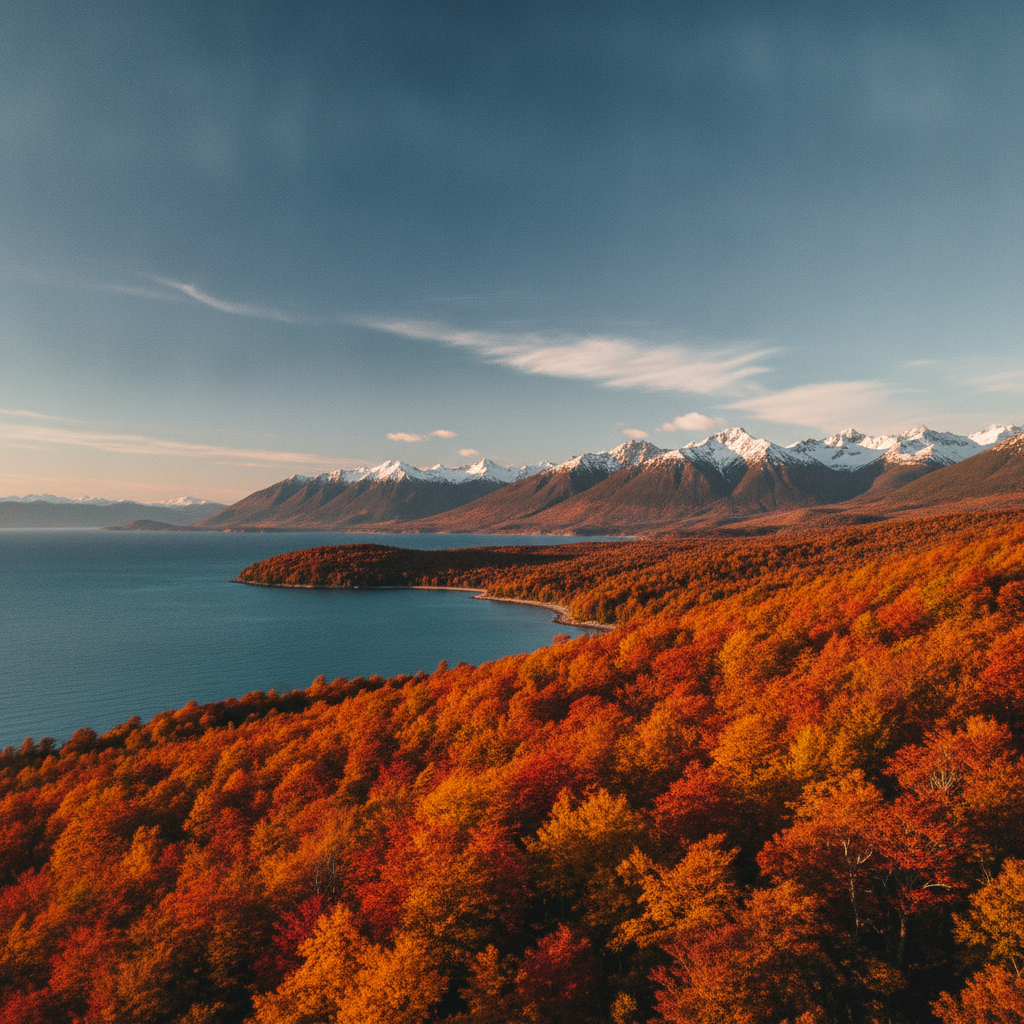 Ushuaia Seasons: Summer Midnight Sun, Autumn Colors, Winter Snow, and Spring Wildflowers