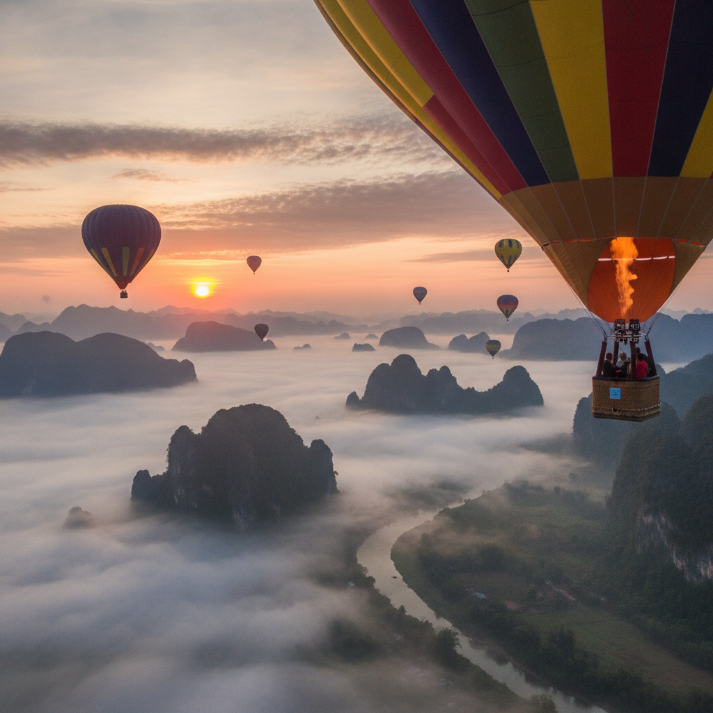 Vang Vieng Hot Air Balloon & Sky Walk