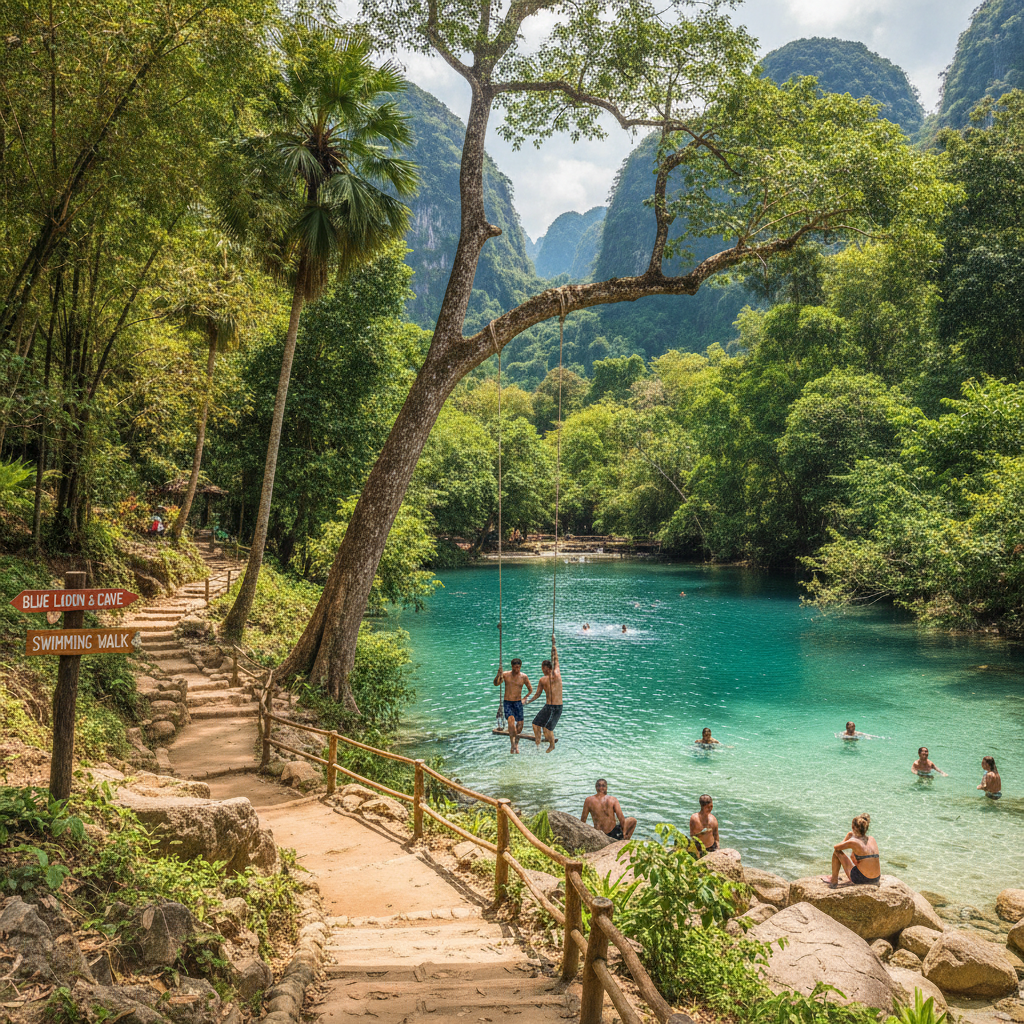 Vang Vieng Blue Lagoon & Swimming Walk