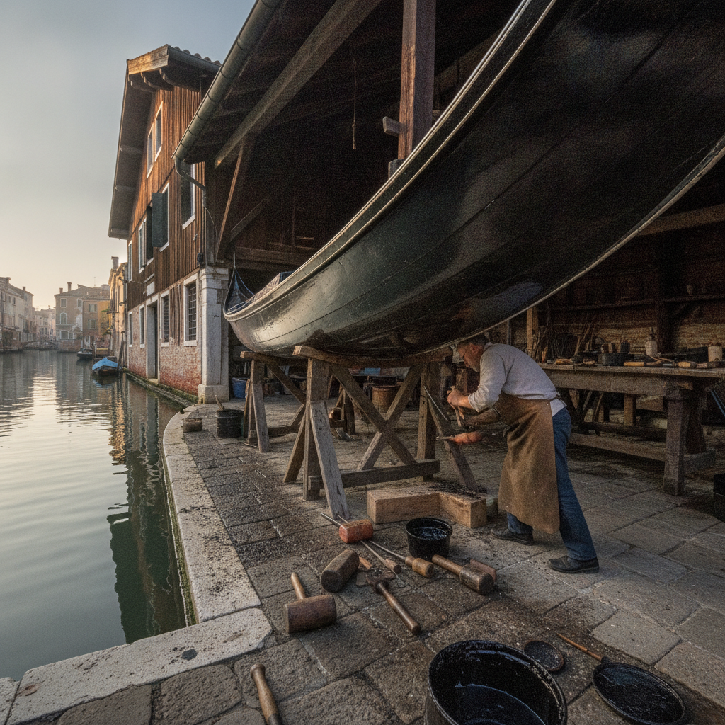 The Gondola: Squero di San Trovaso, the Traghetti & Venice's Working Watercraft